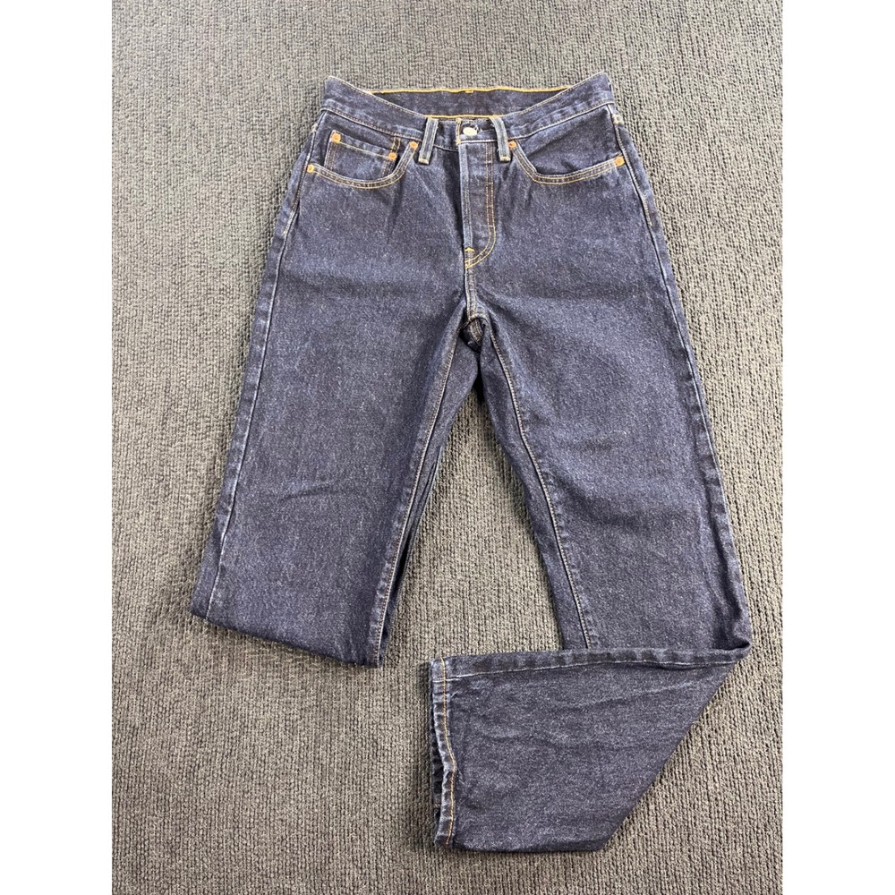 Levis 501 Original Fit Jeans Womens 26x30 Dark Wash Indigo Straight Leg Denim